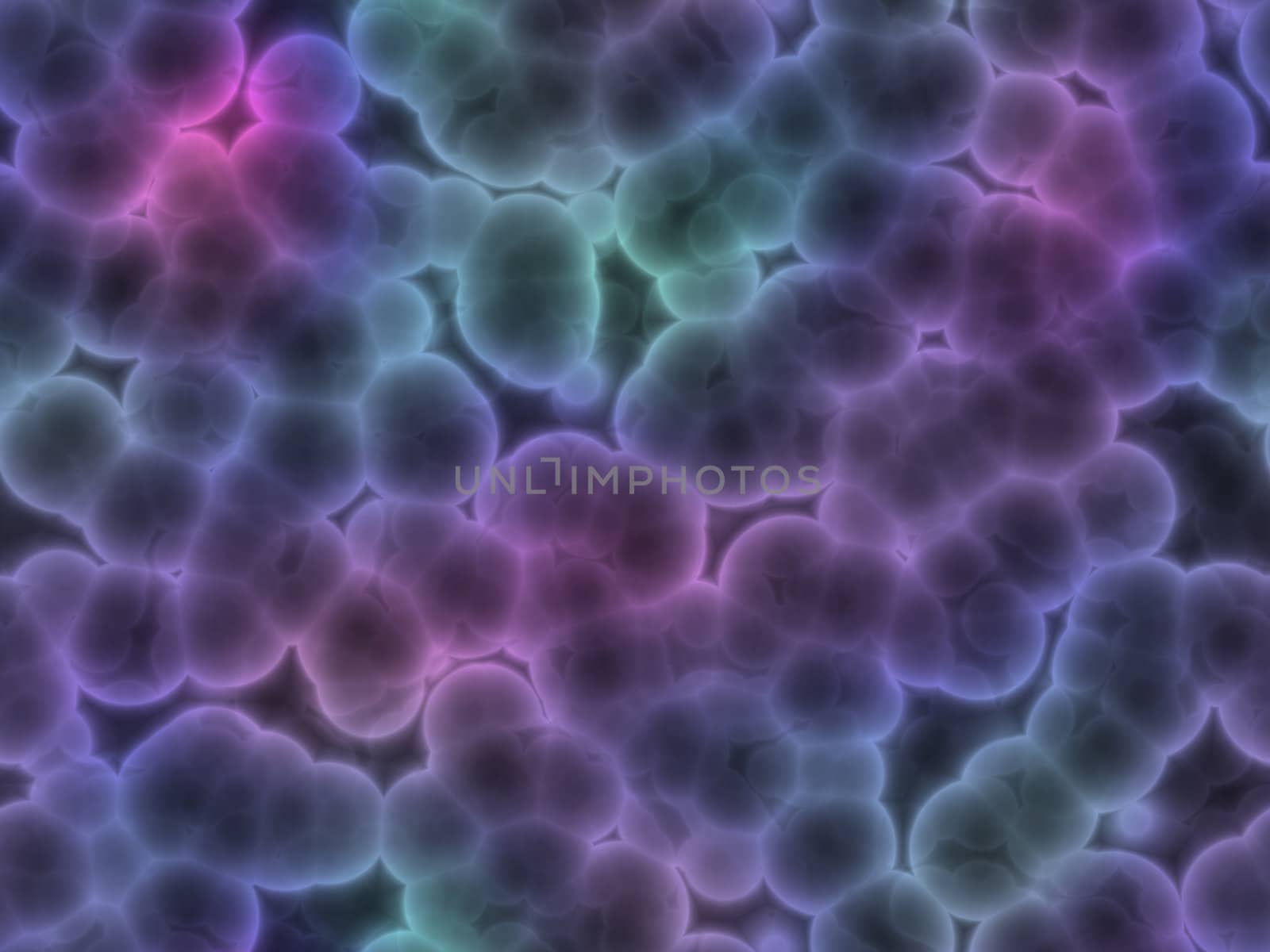 A very realistic looking illustration of some 3d cells, all clustered together.