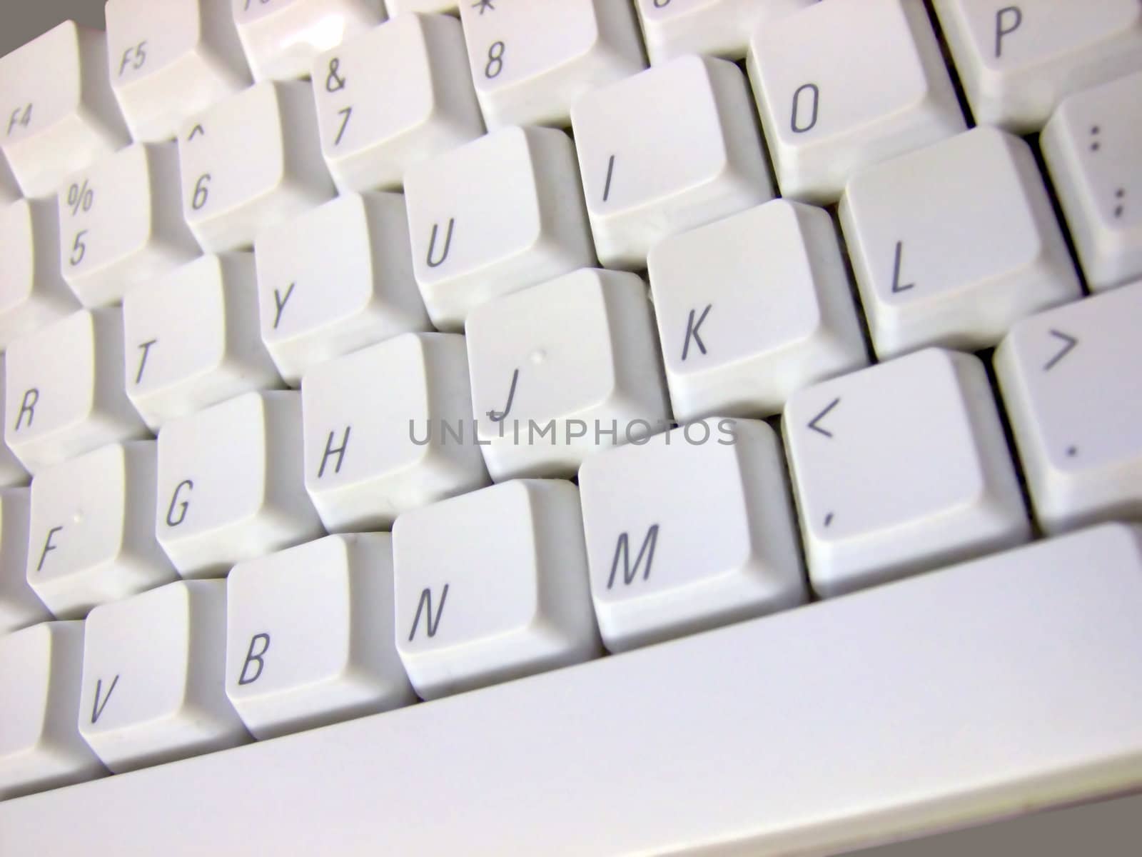 white computer keyboard closeup