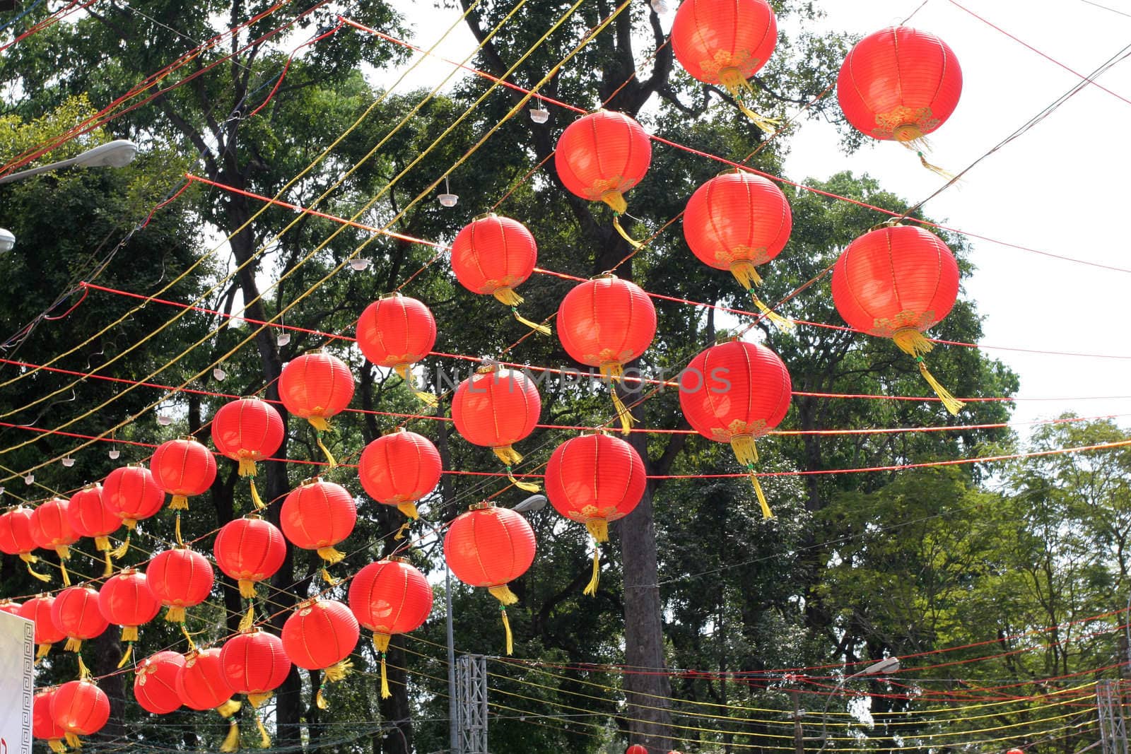 Balloons are decorating the streets of Ho Chi Minh City