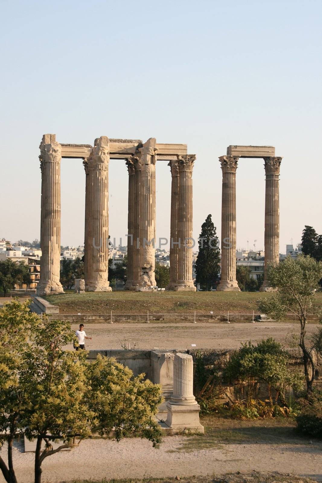 temple of olympic zeus pilars landmarks of athens greece vertical shut