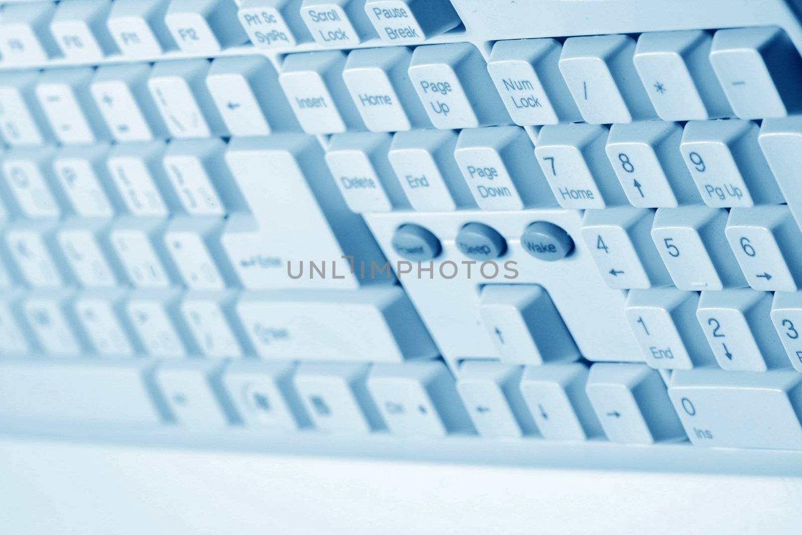 working keyboard macro close up