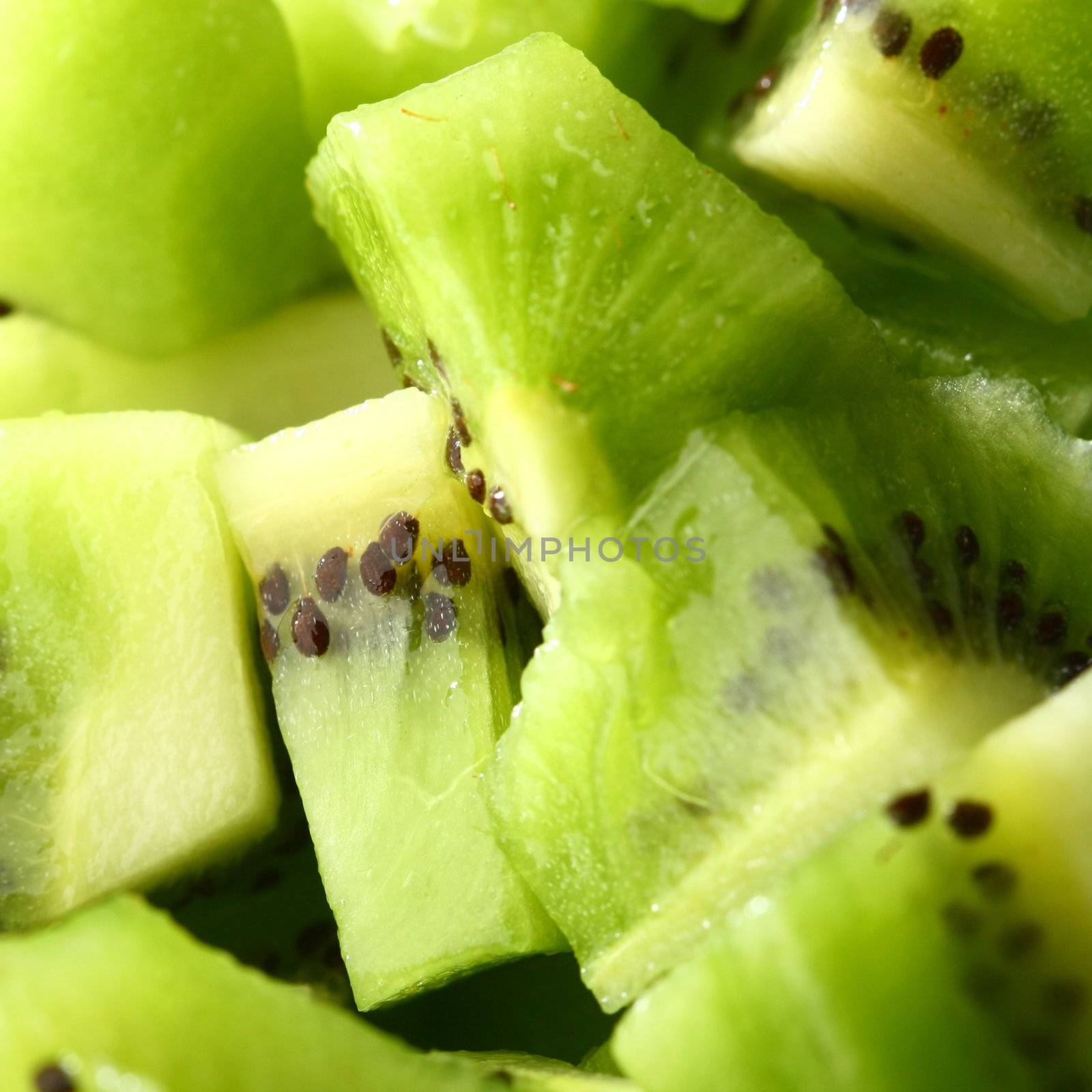 green kiwi background macro close up