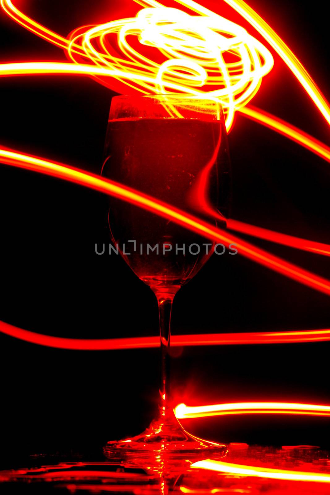 light drink in dark place bar background