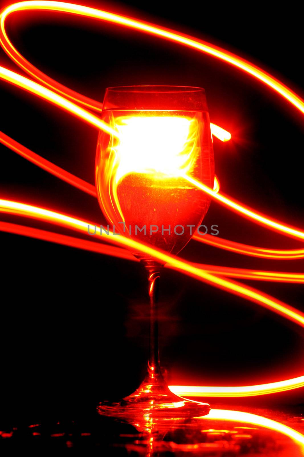 light drink in dark place bar background