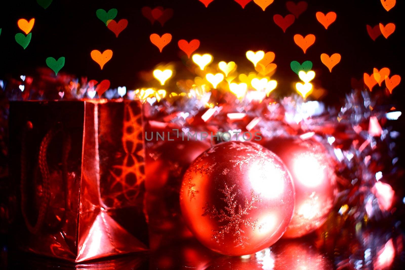 holiday gifts background hearts warm