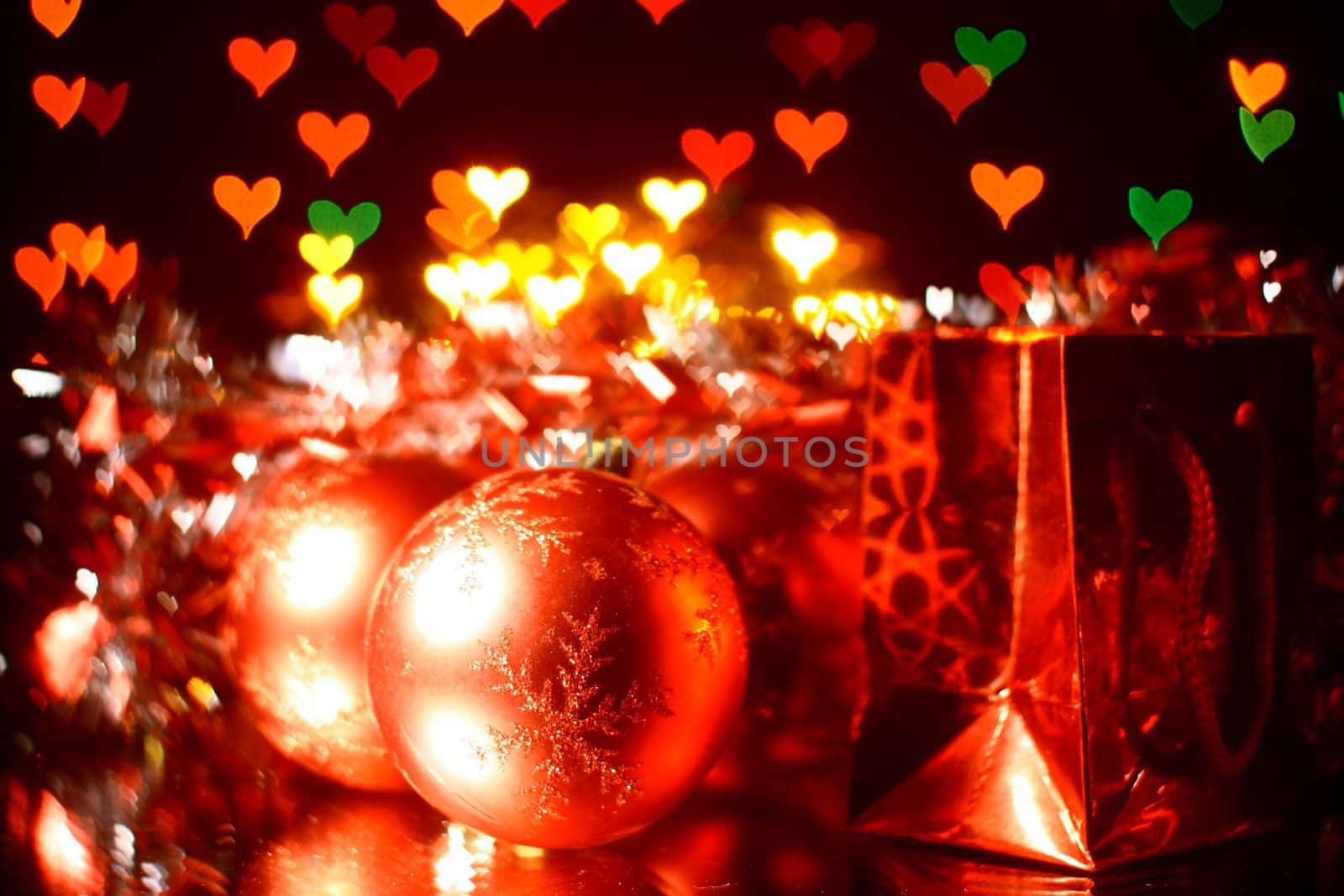 holiday gifts background hearts warm