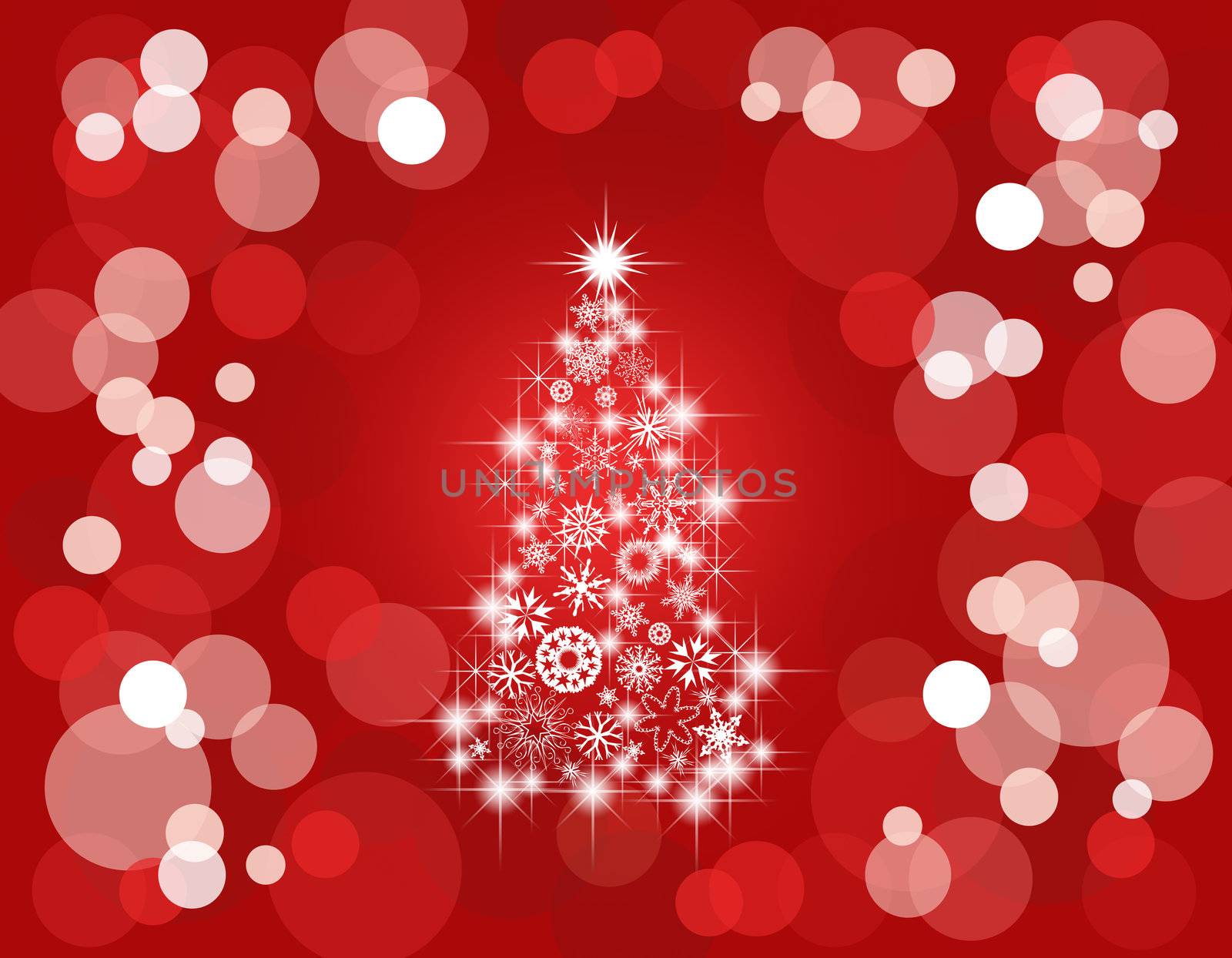 Holiday light background/red by Sandralise