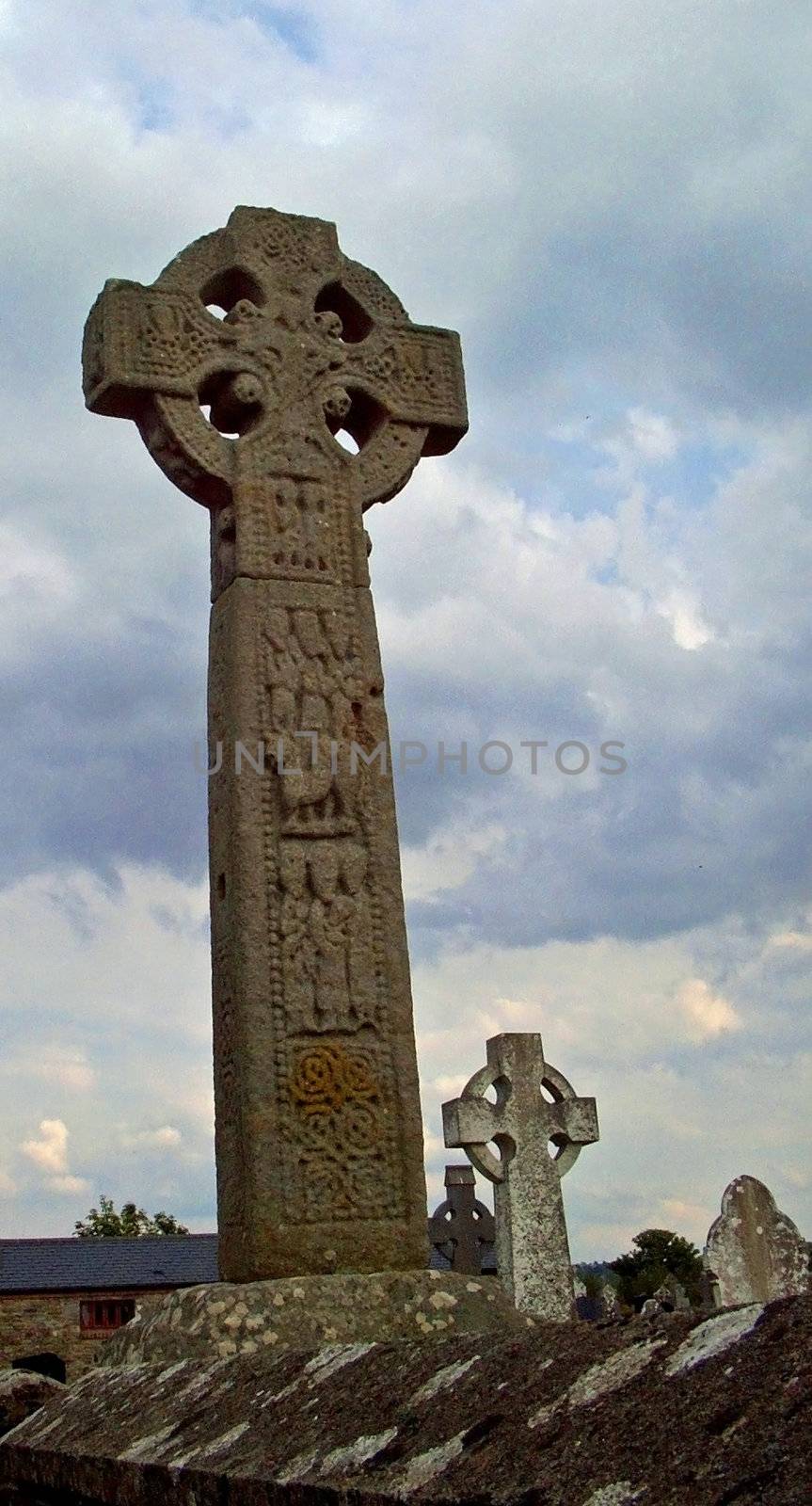 Celtic crosses in a cemetery in the Sligo area of Ireland.