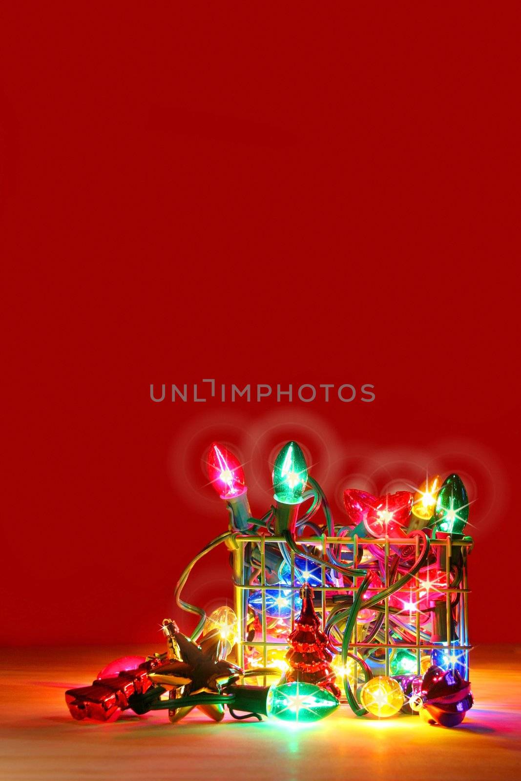 Basket filled with lights by Sandralise