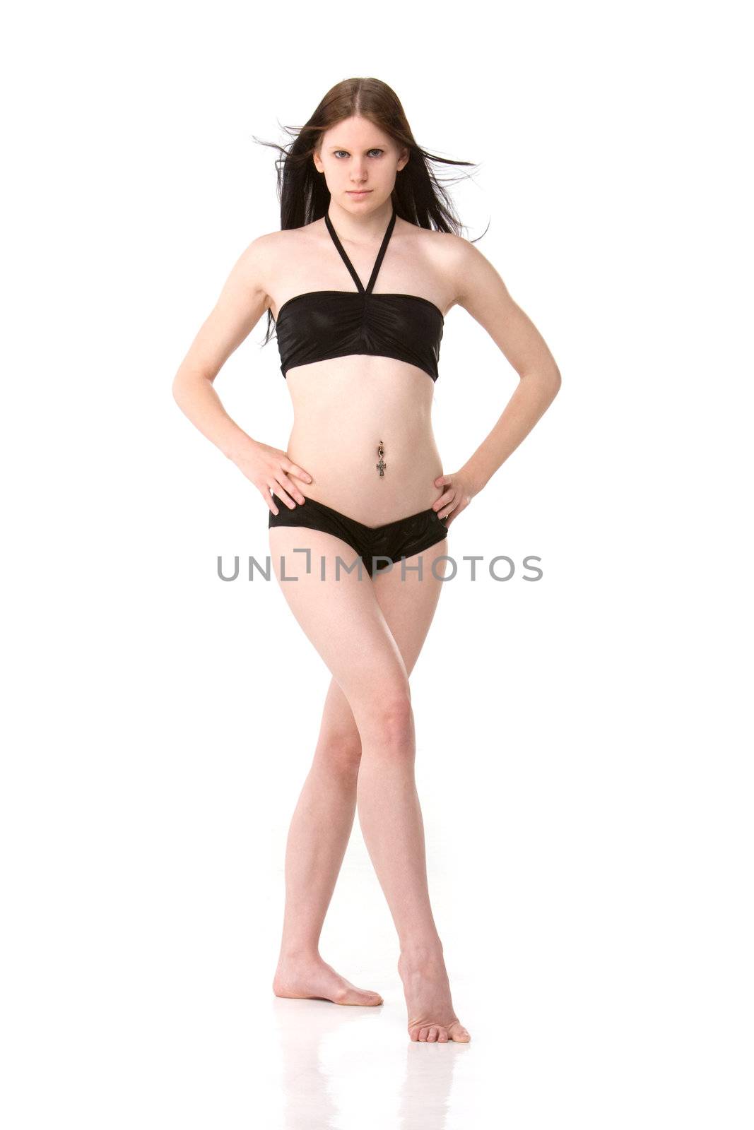 sexy girl in black bikini by krazeedrocks