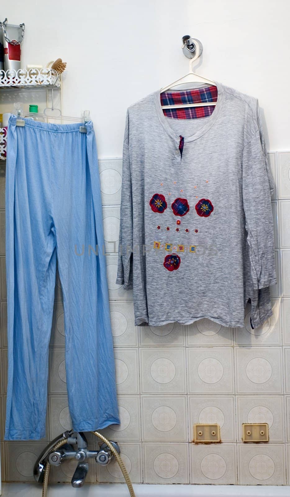 Pyjama hanging to dry