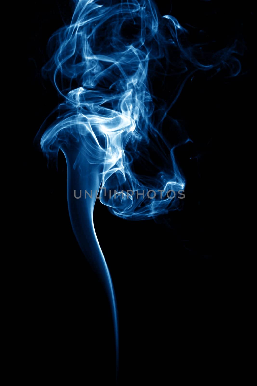 blue smoke abstract background close up