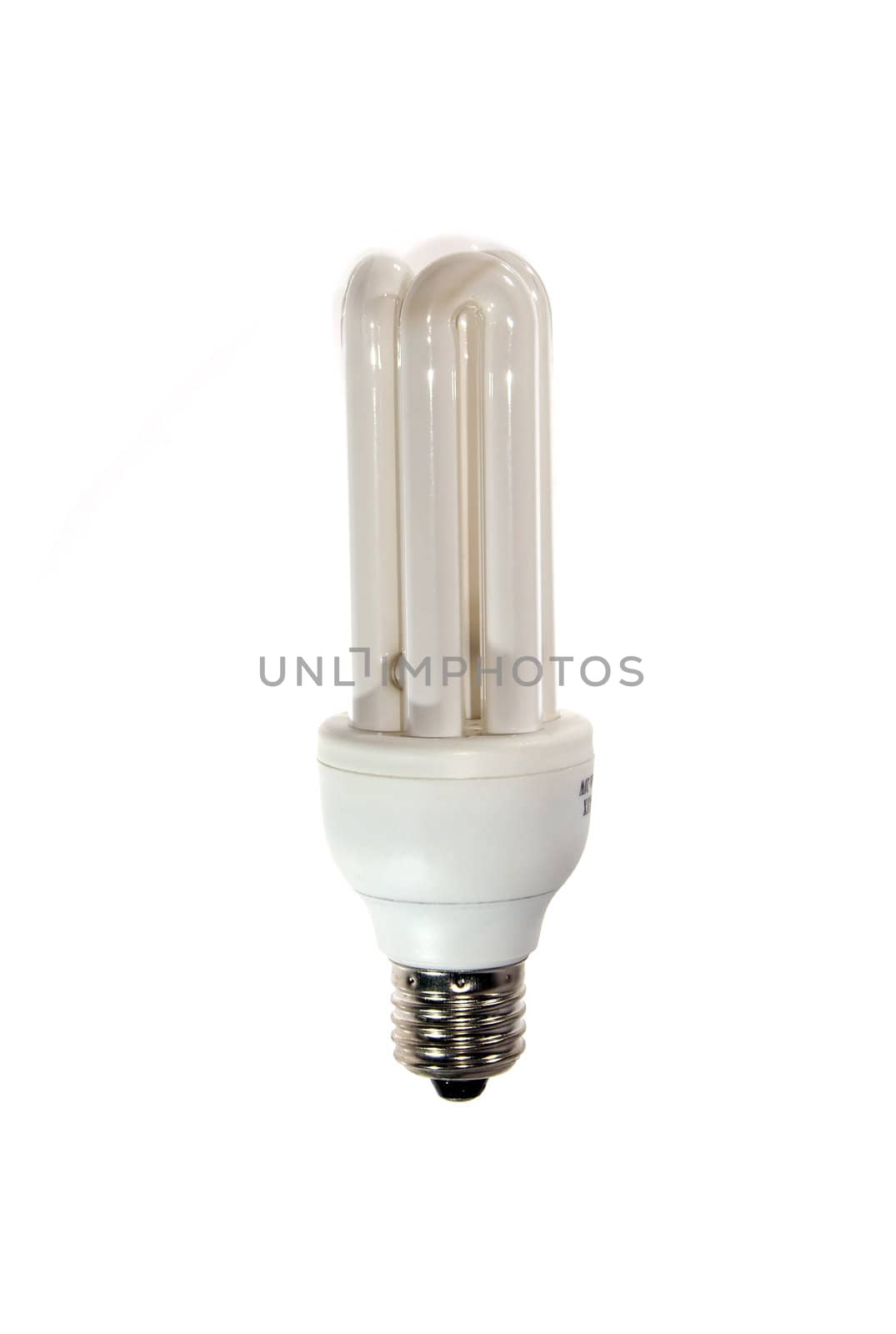 Isolated compact florescent light bulb. 