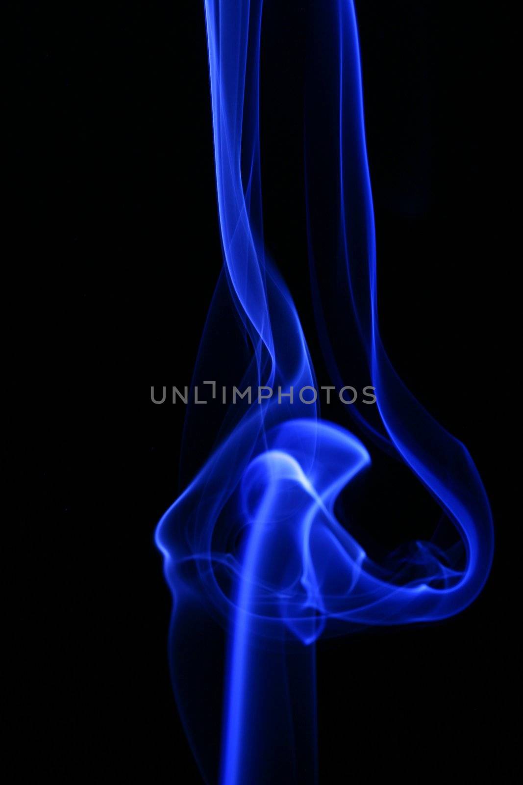 blue smoke abstract background close up