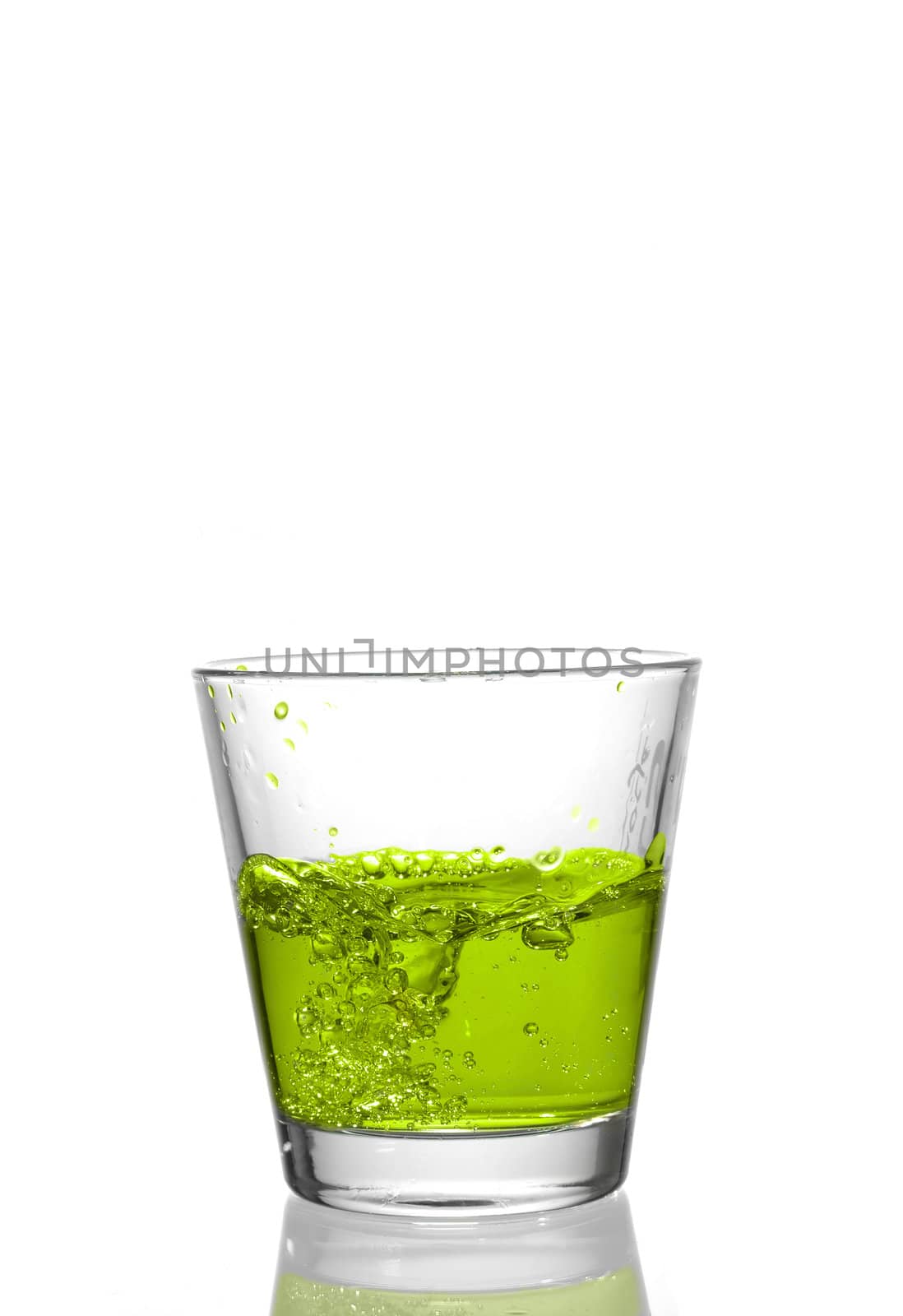 drink splash at the top of a glass