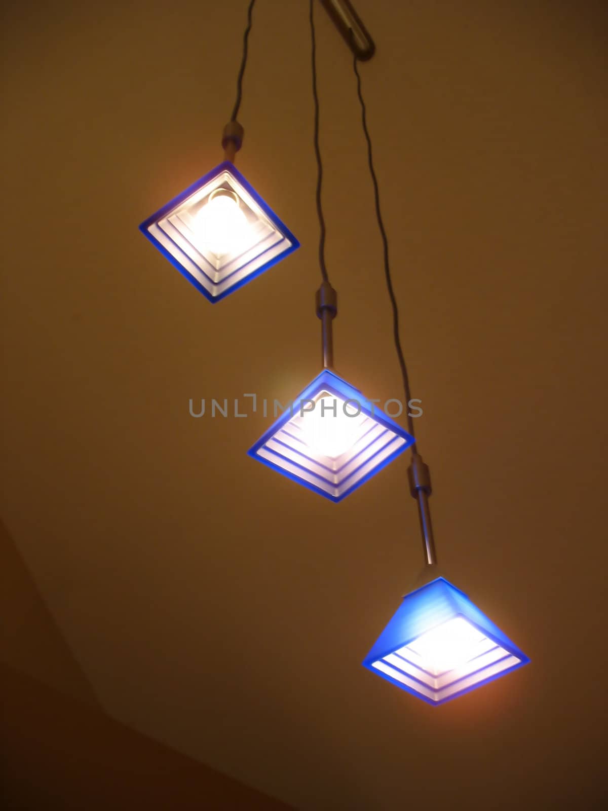 A trio of lights - contemporary interior lighting for the home.