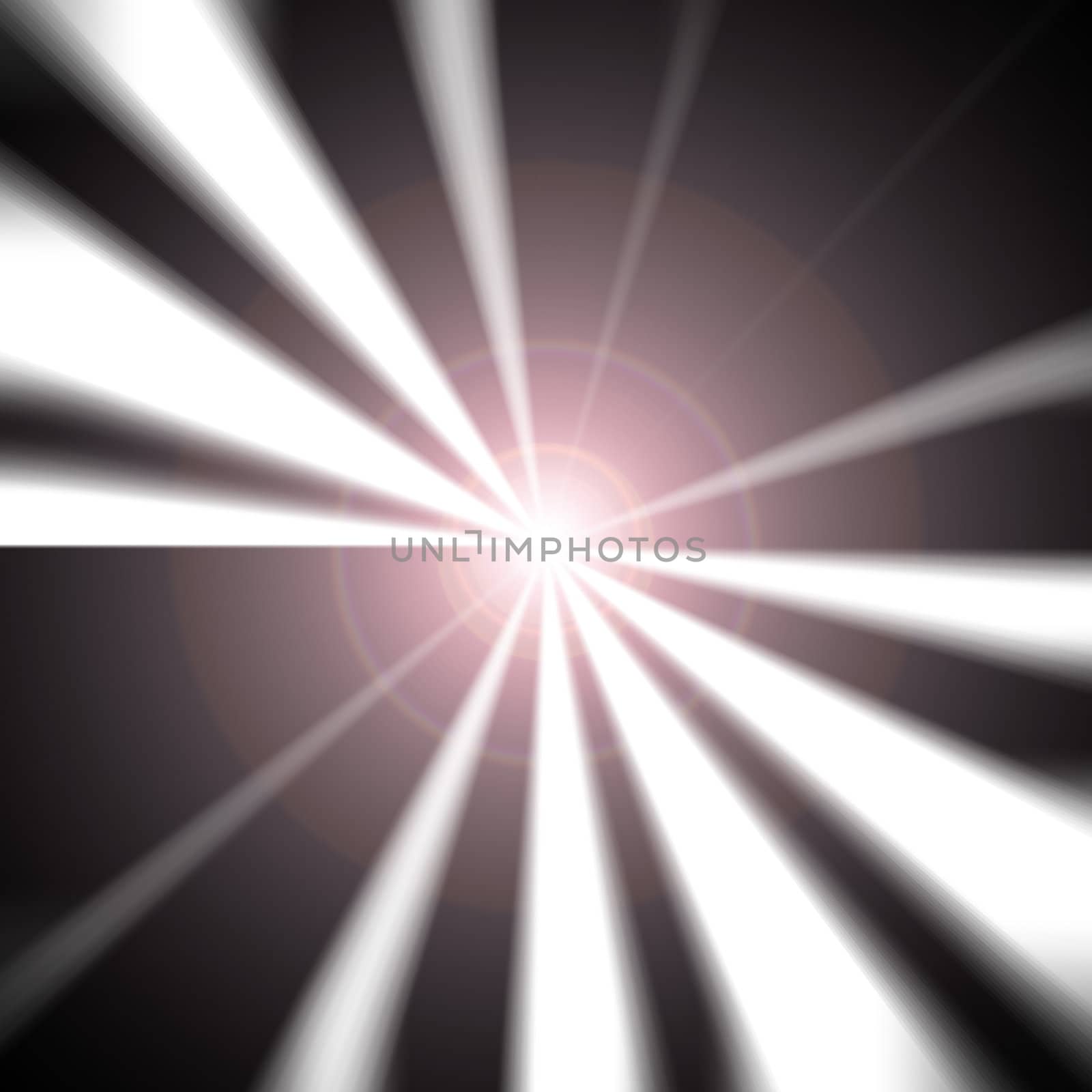 A black and white vortex with a lens flare right in the middle.