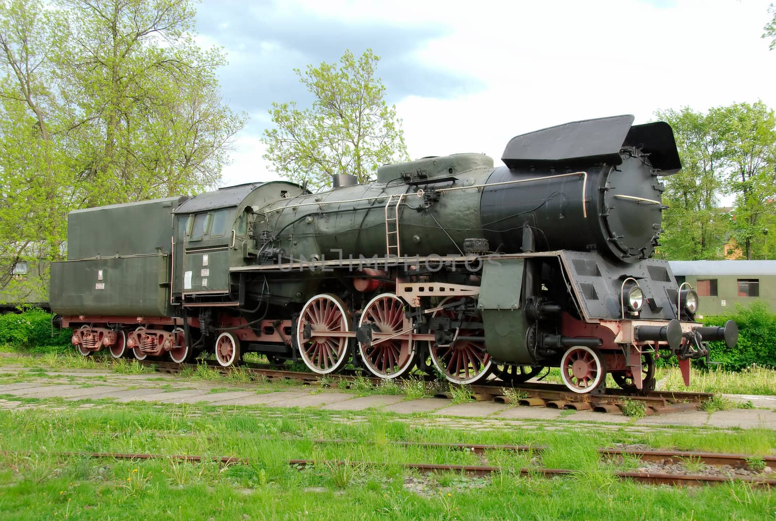 historic steam train in Poland