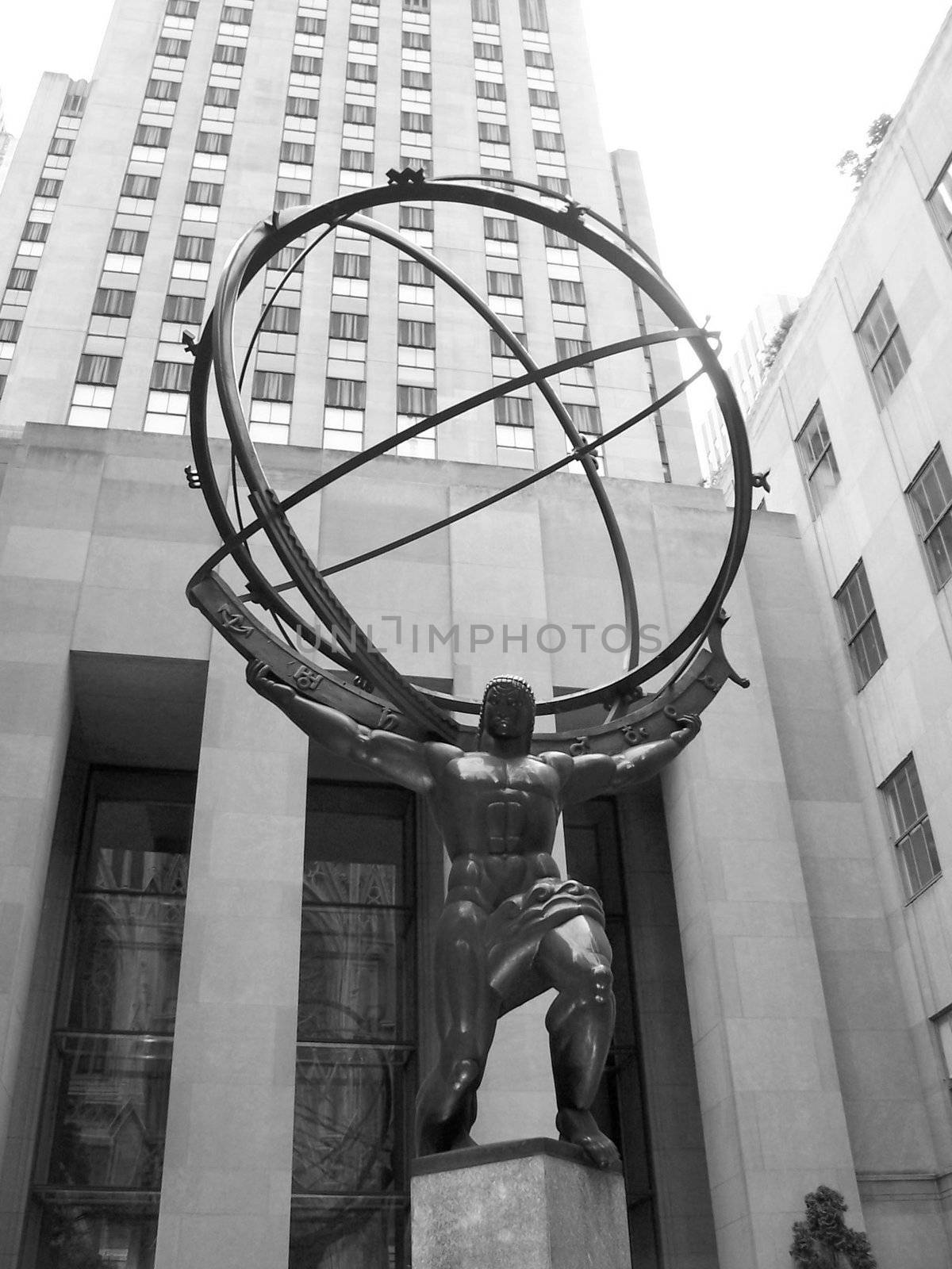 This is the statue of atlas across from St. Patrick's Cathedral in New York City.