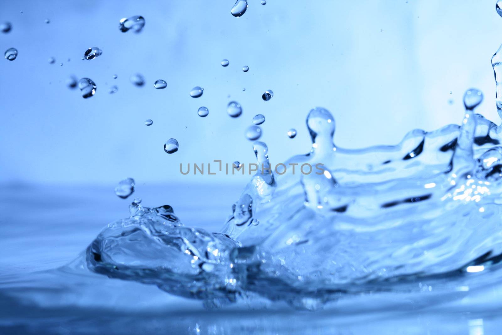 water splash macro close up