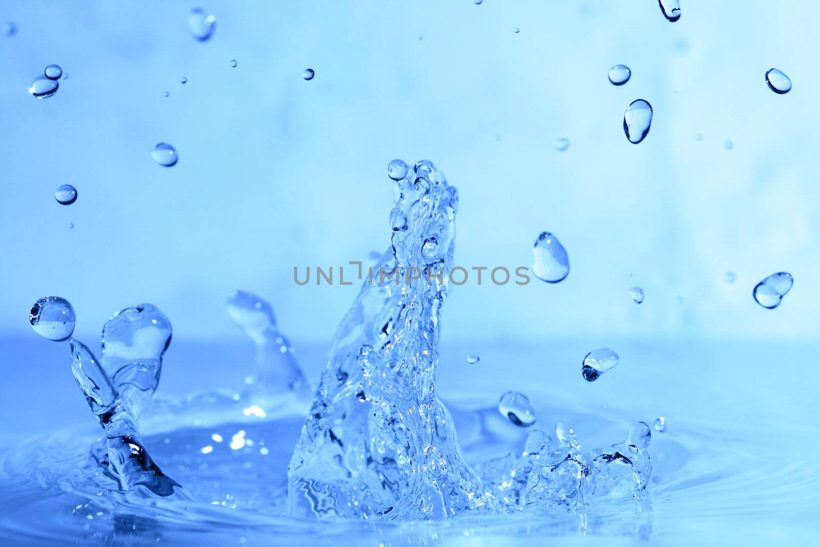 water splash macro close up