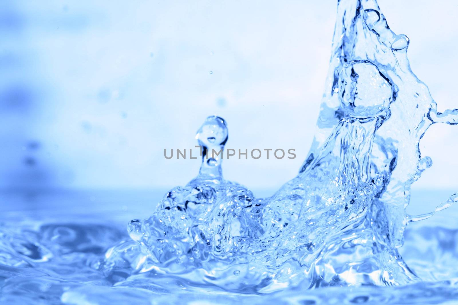 water splash macro close up