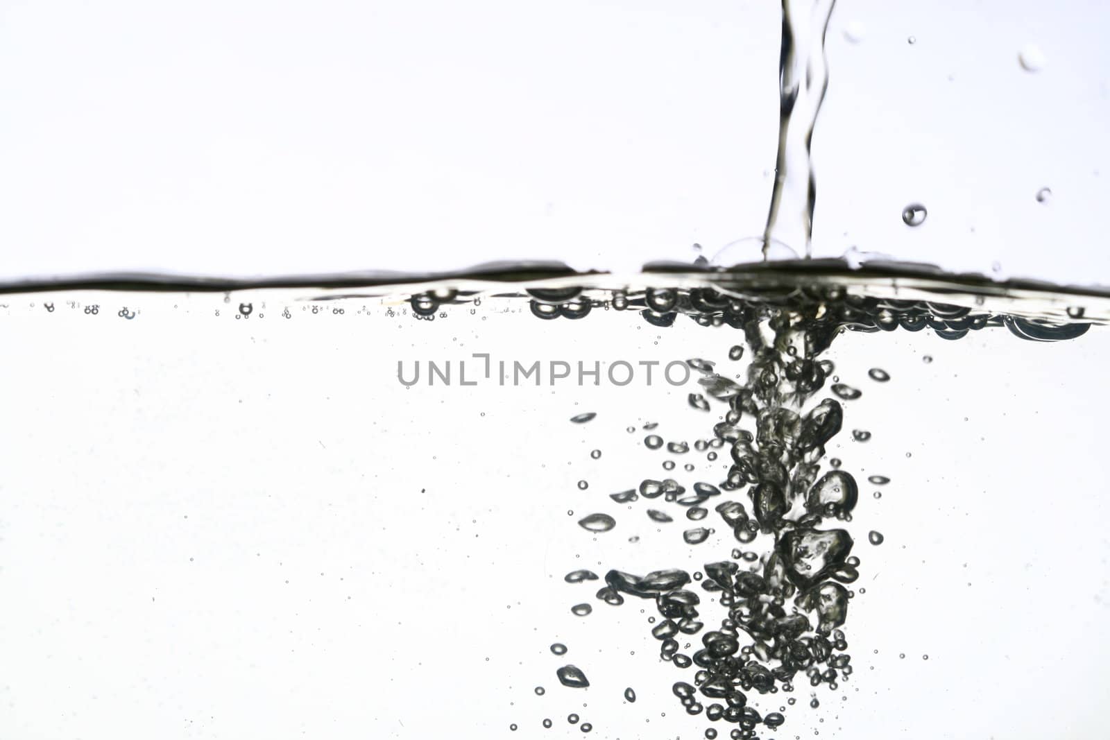 water wet  isolated on white backkground