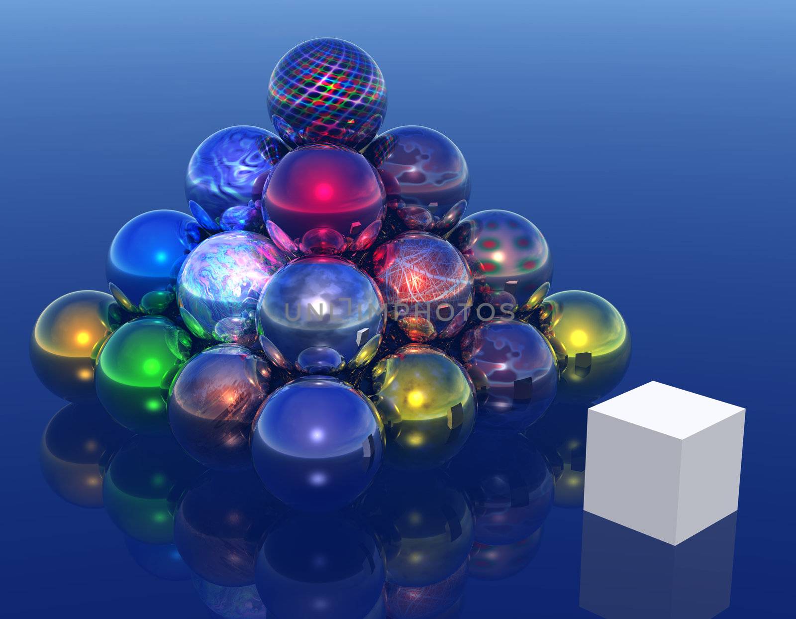 A pyramid made from Sphere