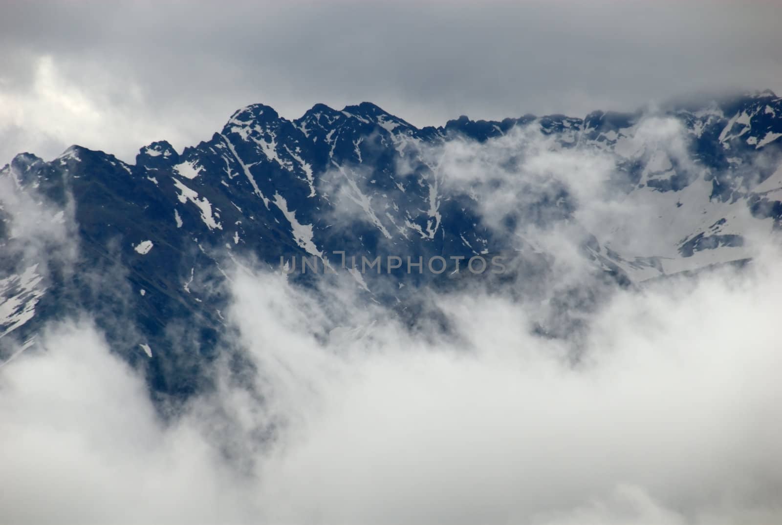 Snowcovered high mountain in Poland