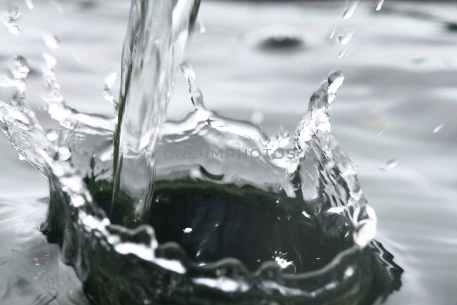 water wet speed splash macro close up