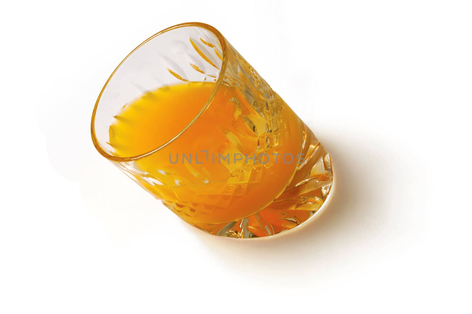 Glass with orange juice