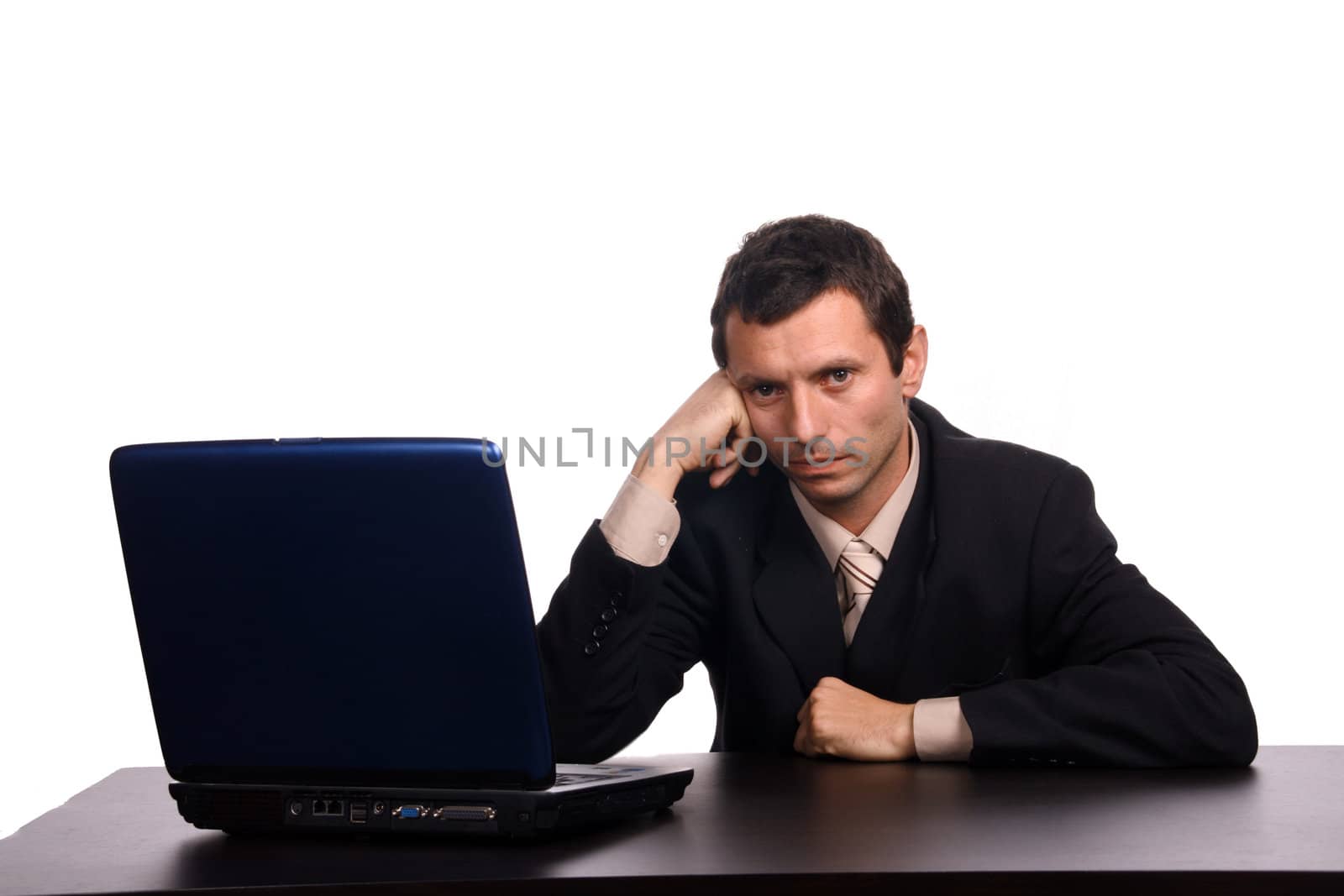 businessman with pc by jpcasais