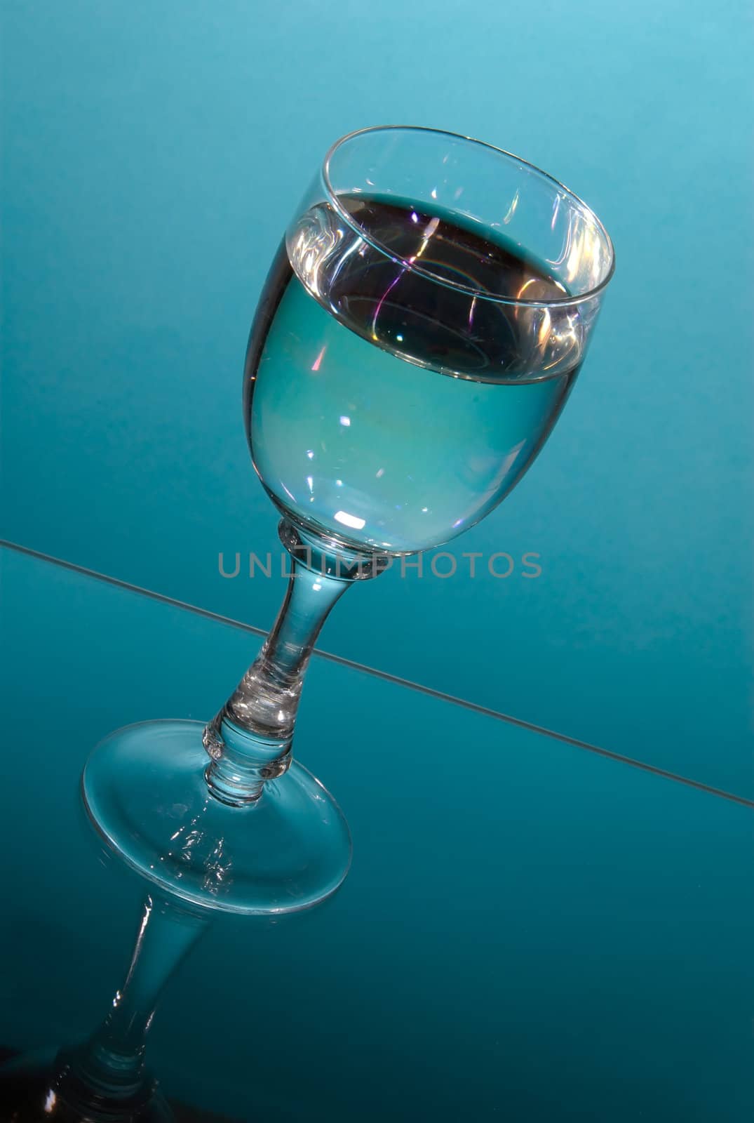 Transparent glass fulfilled water  by anki21