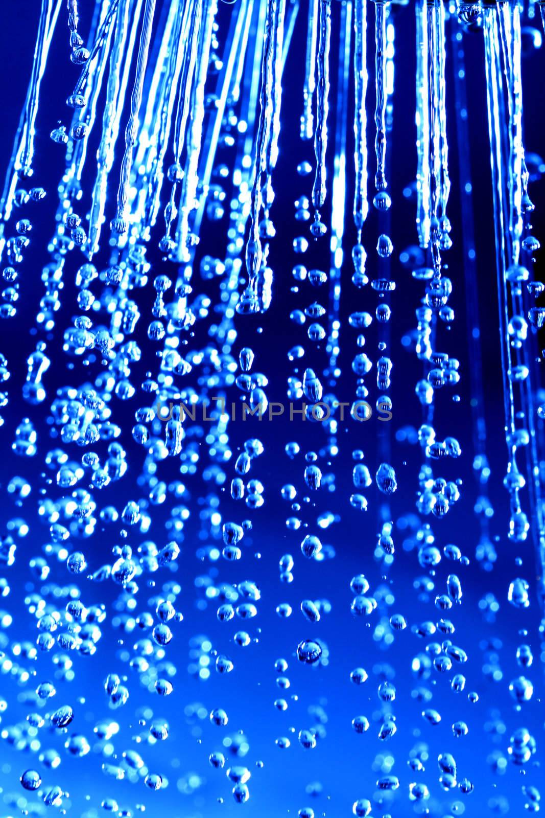 fresh shower clean blue water jet