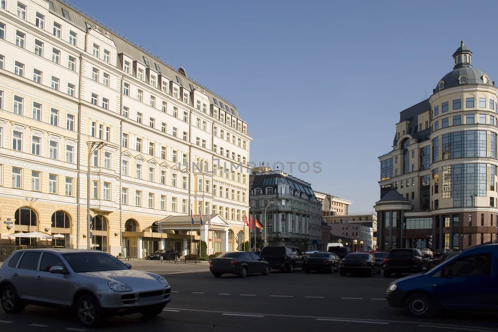 Hotel "Baltschug Kempinski" 5* in center of town around Kremlin. Moscow, Russia. 