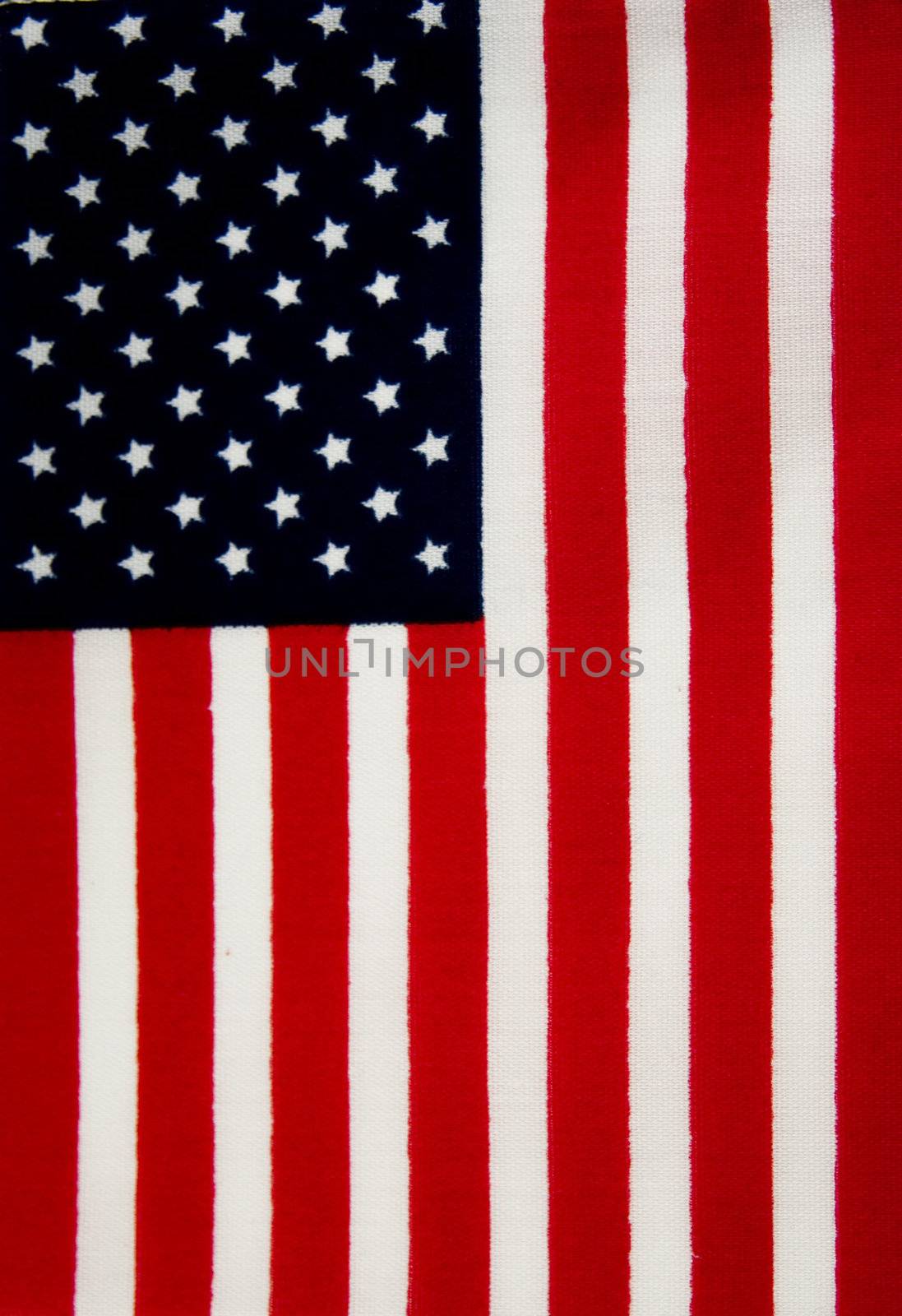 American flag hanging vertical makes a background