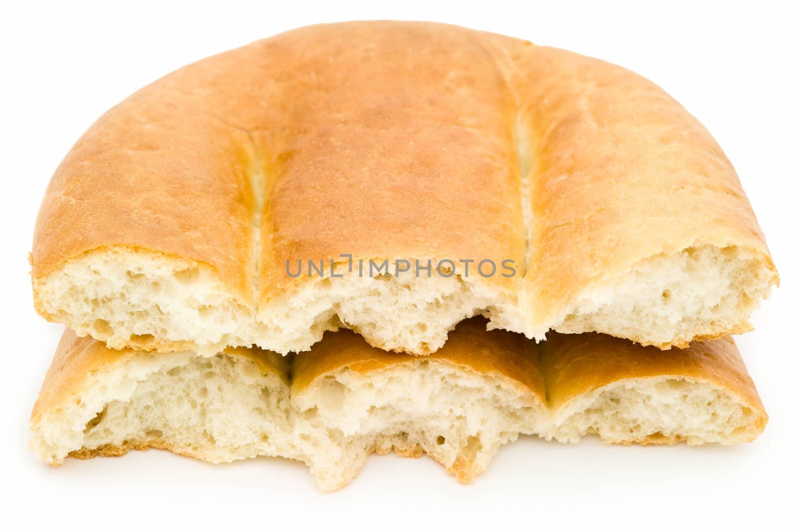 white bread. Armenian lavash on a white background