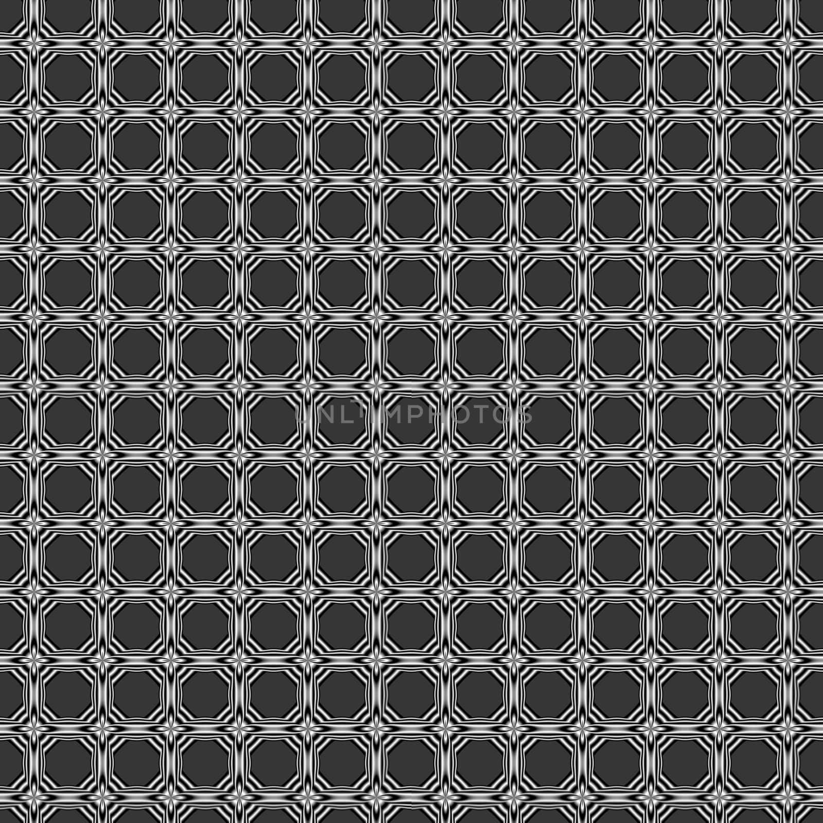 small fractal ornaments, forming a tiling black-and-white background