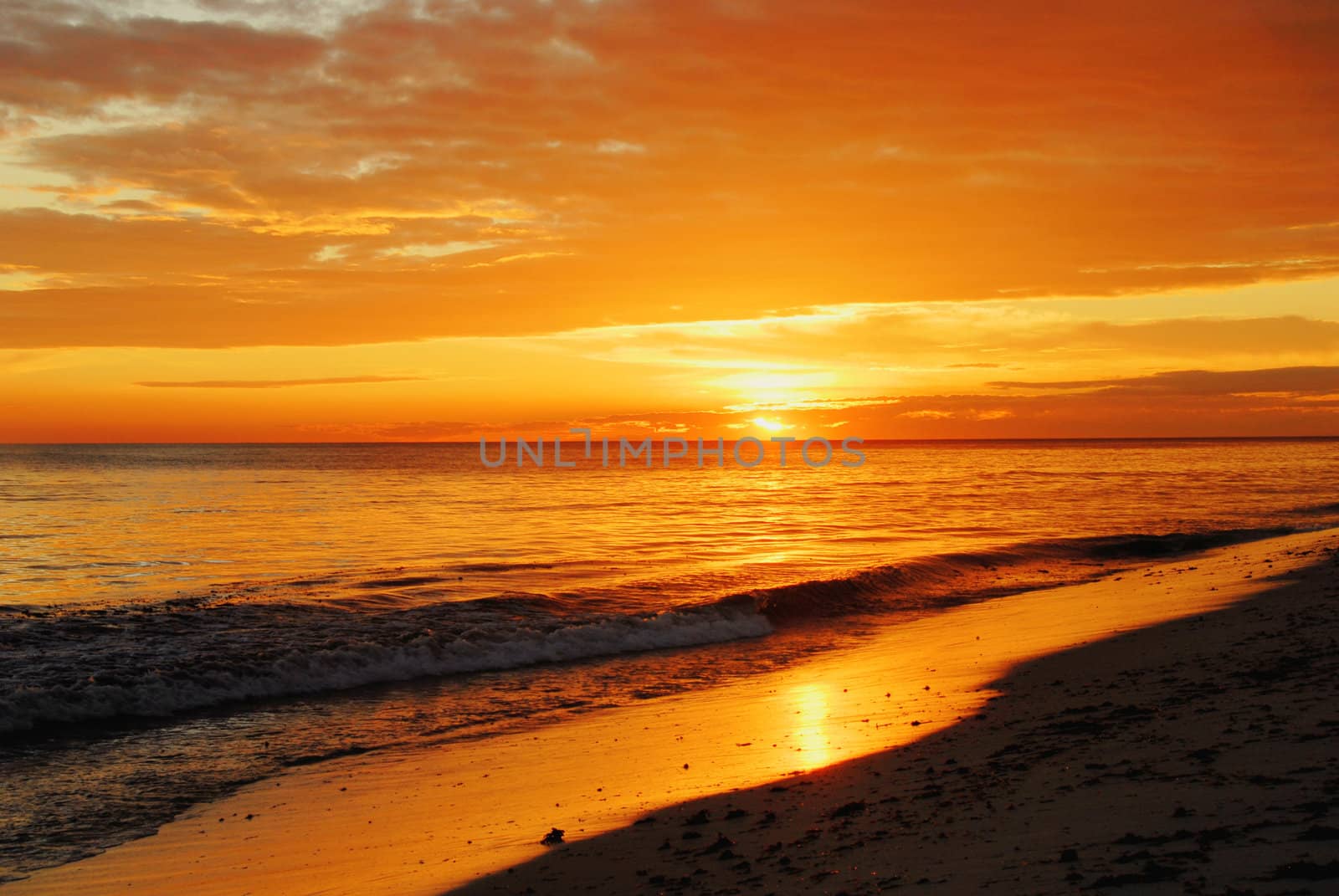 Sunset over the ocean