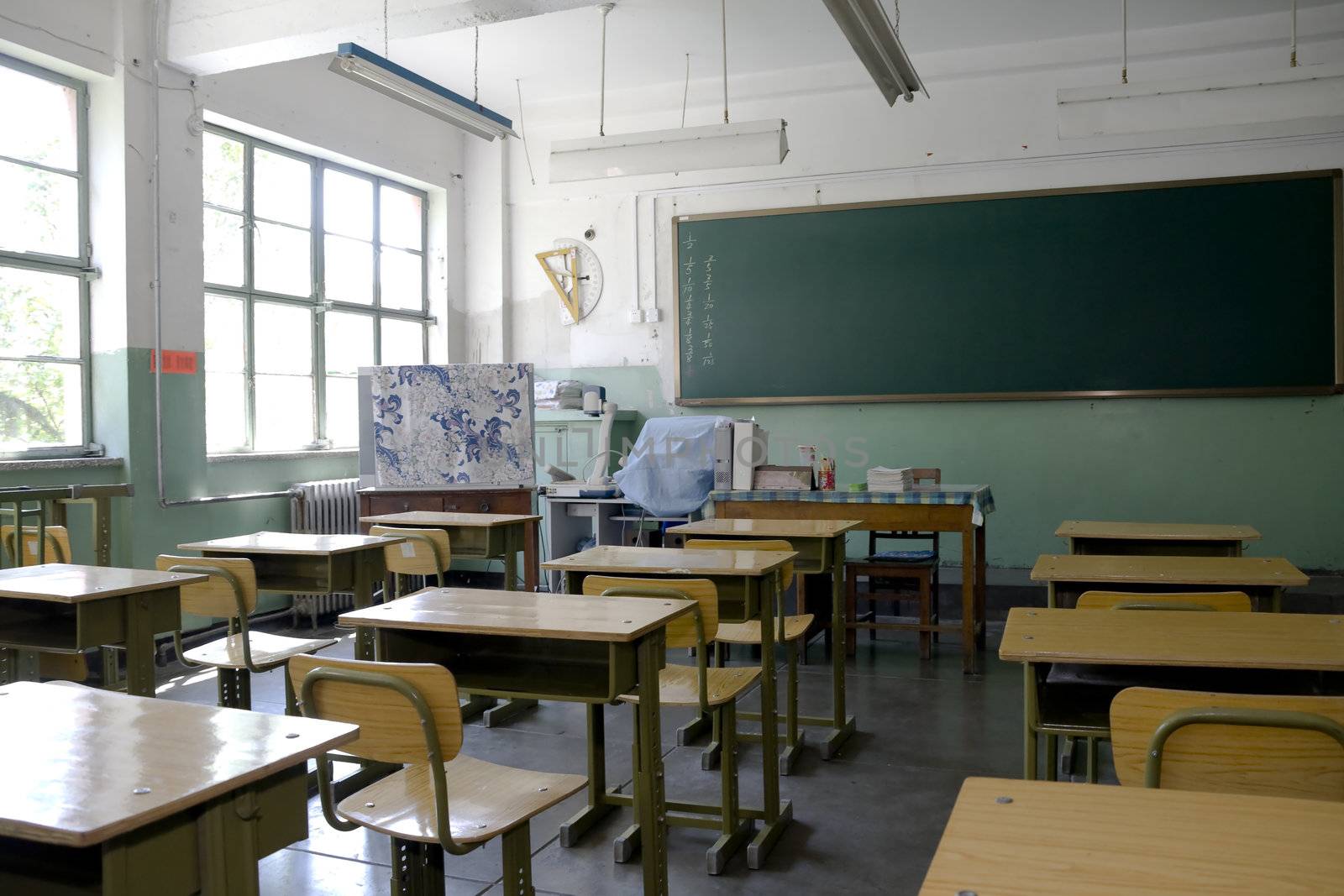 Elementary school classroom in China
