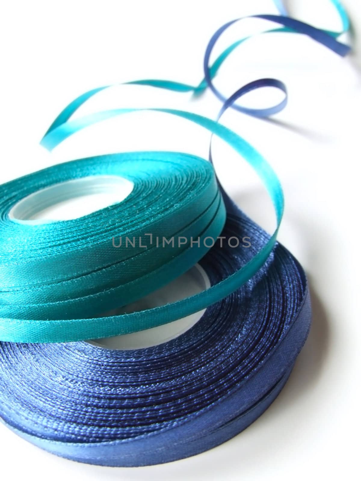 blue and turquoise ribbons by emberiza