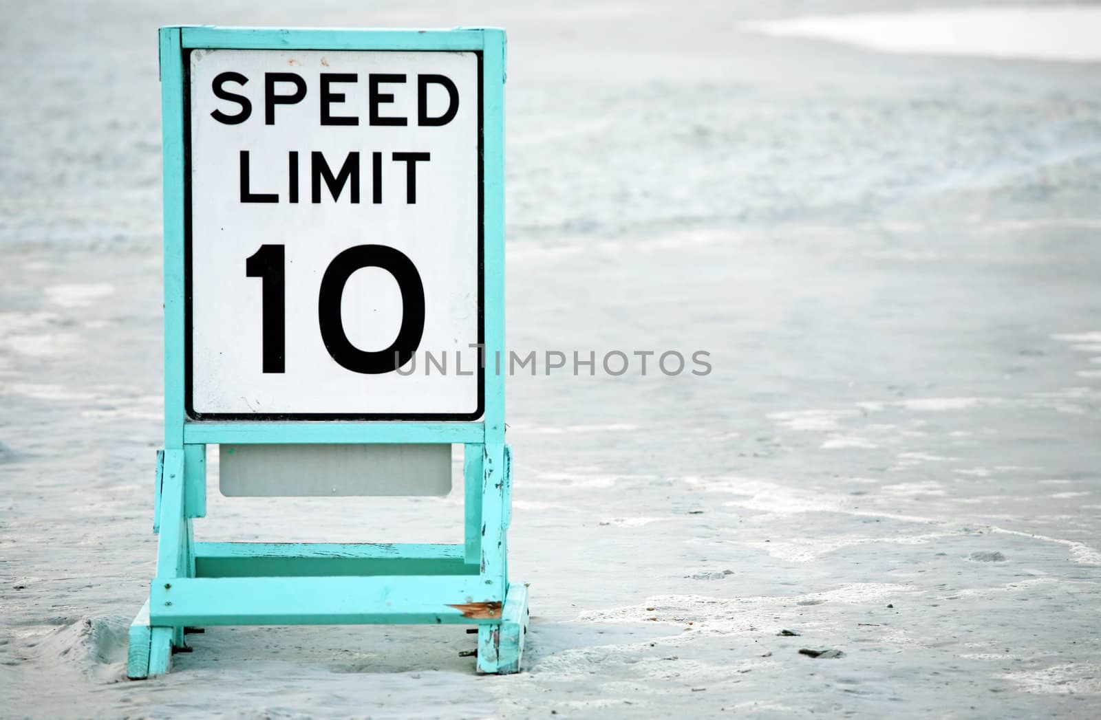 Posted speed limit on beach by jarenwicklund