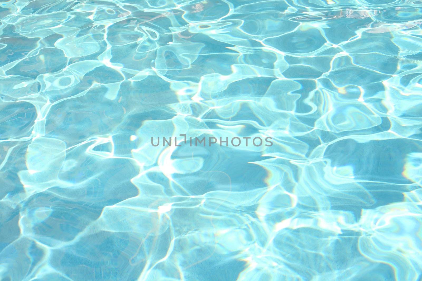 Sparkling blue water in swimming pool