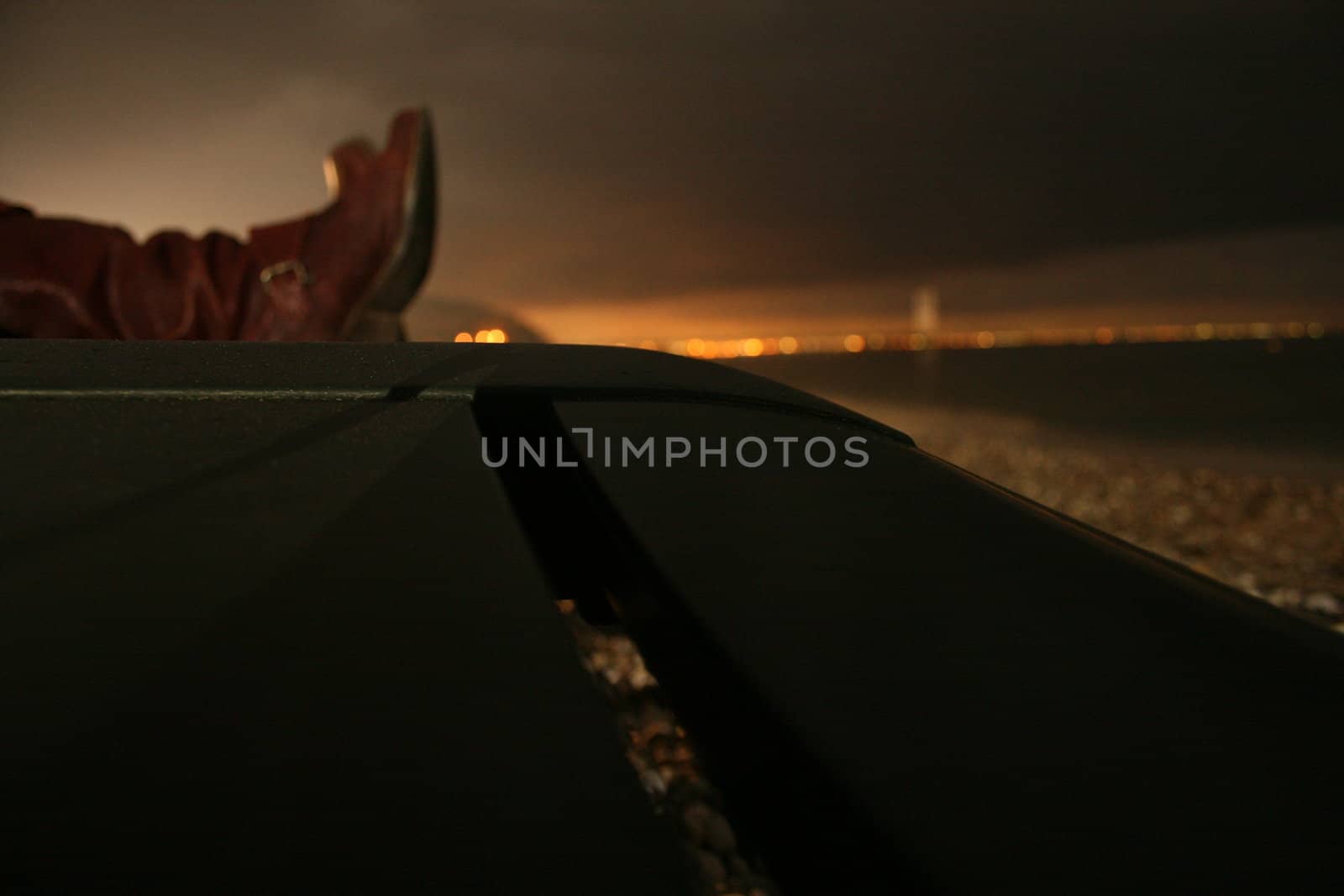 top-boots in night. Beldibi. Rixas otel beach. 
