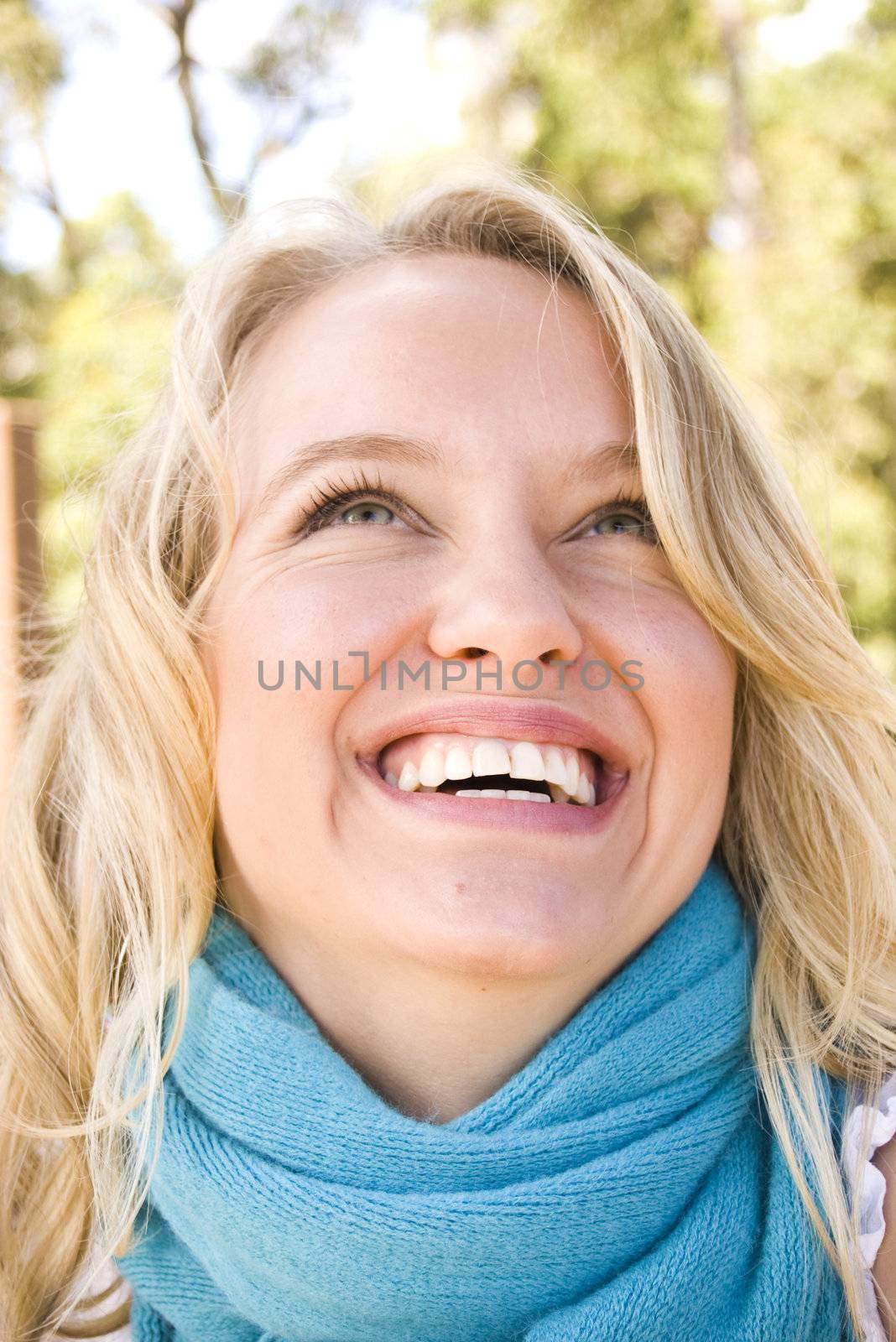 young girl having fun at the park