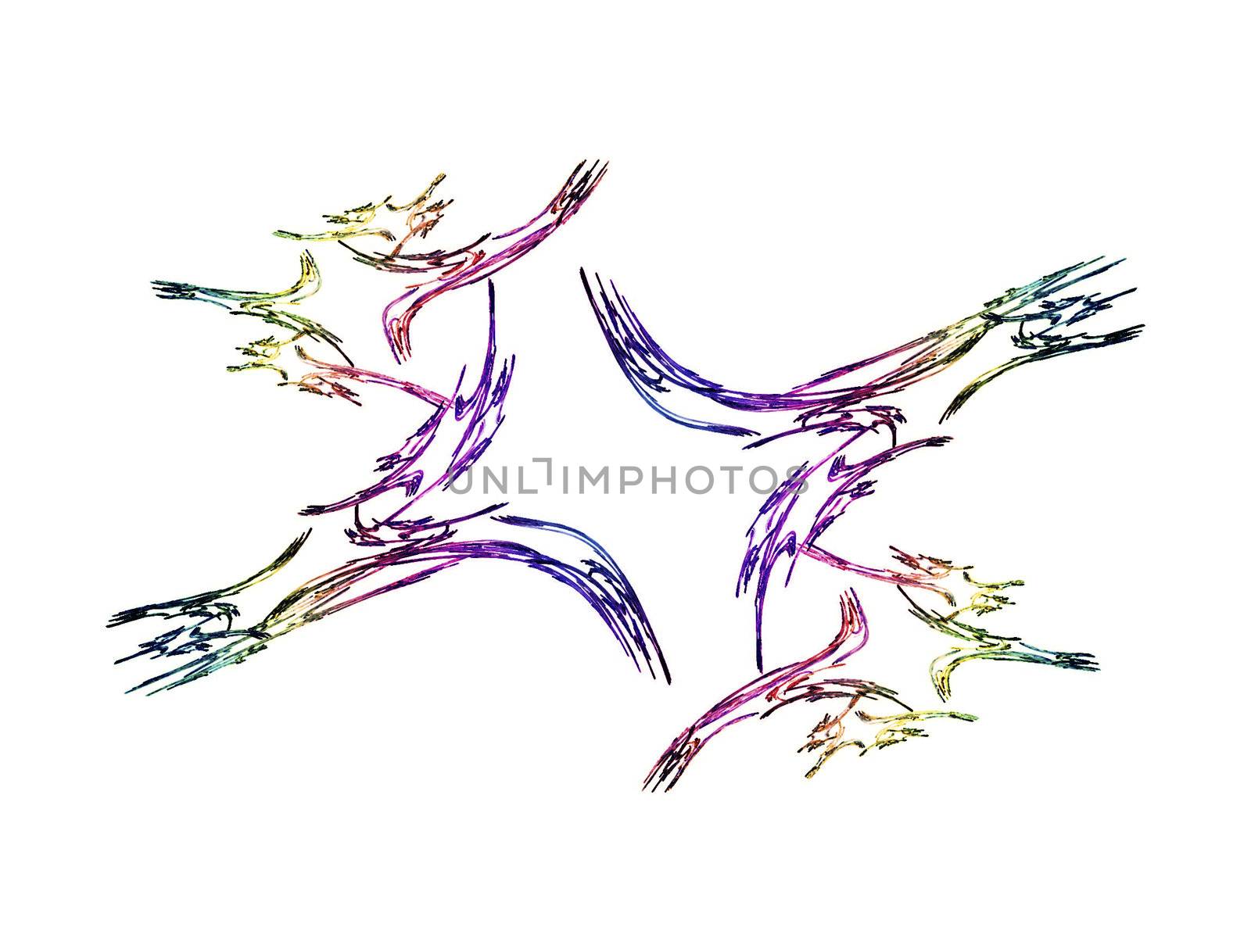 Abstract illustration with many details. Computing fractal picture.
