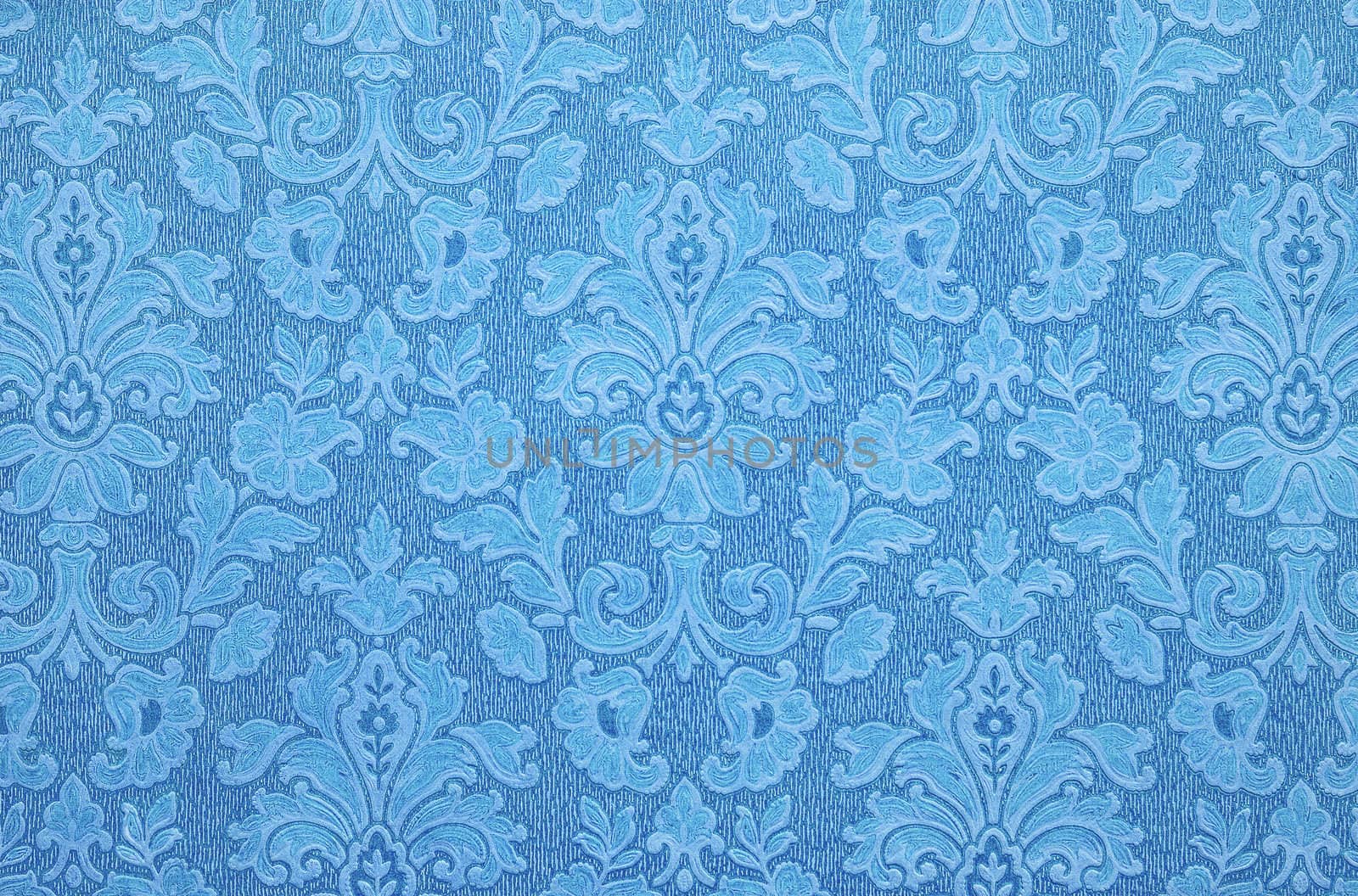 Floral vintage wallpaper background. Old Yellowed orange color.