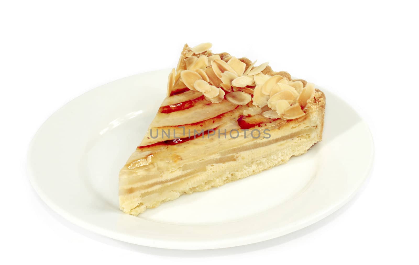 tasty pie with apple and with grated almond