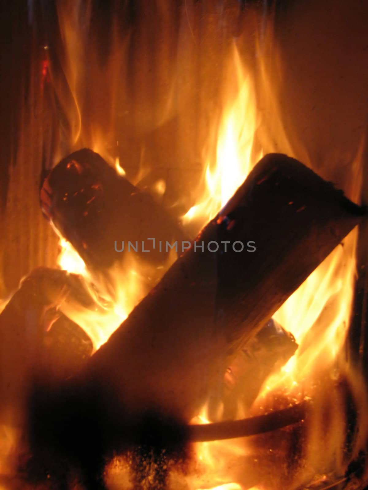 burning logs in an oven, ecologically friendly "green" heating