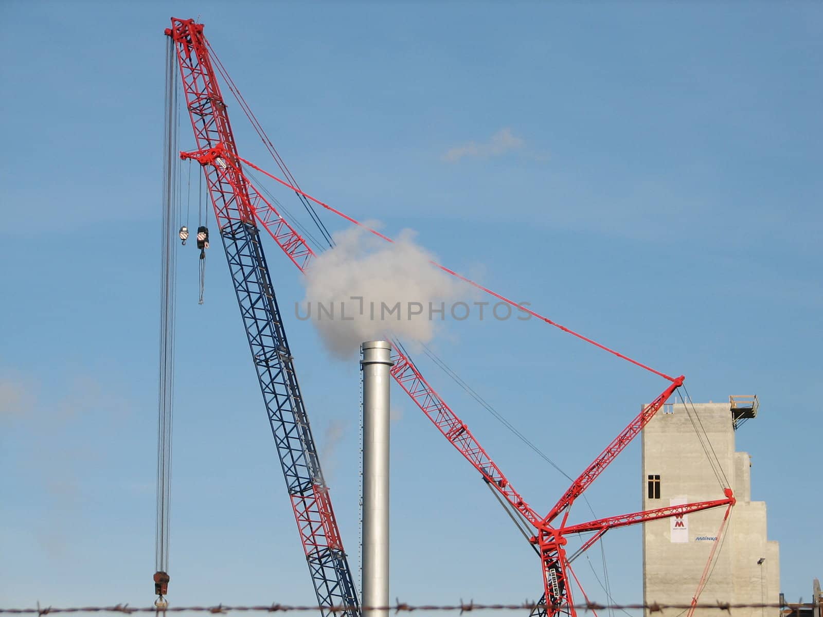 cranes at construction work